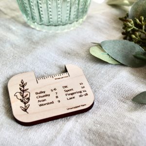 Wraps Per Inch Tool with Botanical Sheep Design