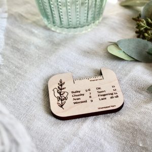 Wraps Per Inch Tool with Botanical Alpaca Design