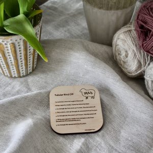 Tubular Bind Off Tool with Botanical Sheep Design