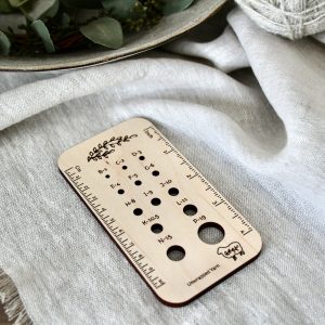 Crochet Hook Gauge with 4-inch Ruler