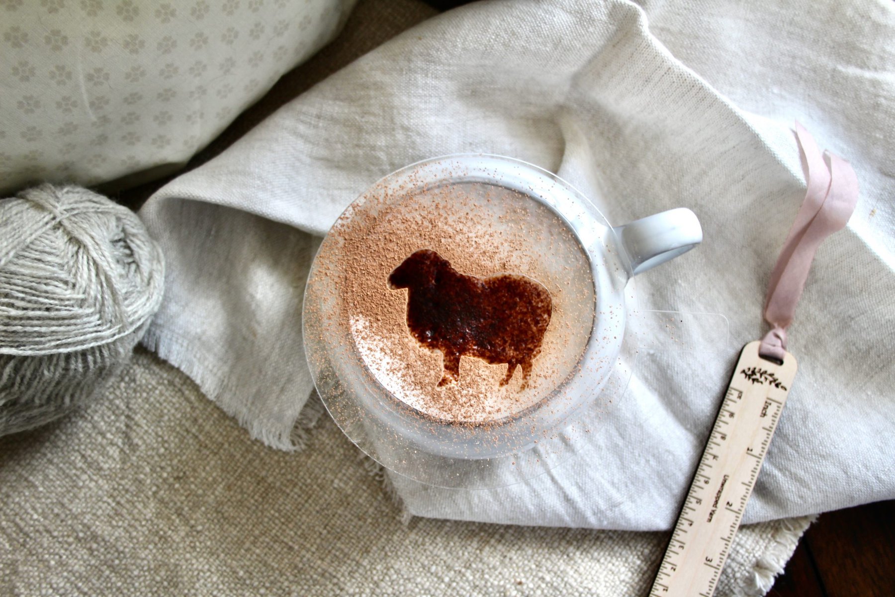 Sheep Latte Art Stencil