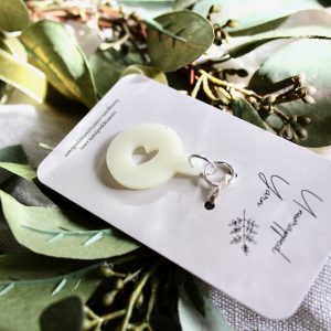 Individual Mini Latte Art Stencil Stitch Marker with Heart Design