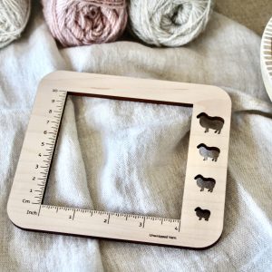 4-inch Swatch Gauge Ruler with Cut Out Sheep