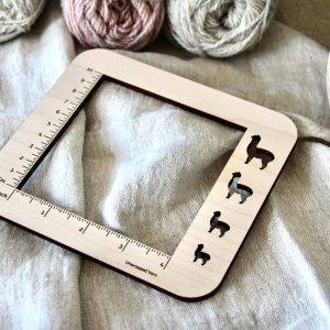 4-inch Swatch Gauge Ruler with Cut Out Alpaca
