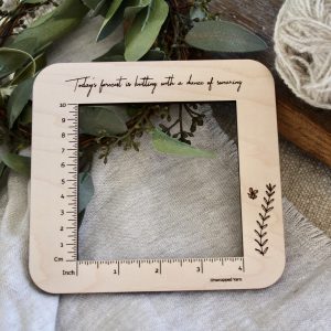 Today's Forecast is Knitting with a Chance of Swearing 4-inch Swatch Gauge Ruler