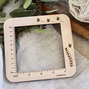 4-inch Swatch Gauge Ruler with Bee Design