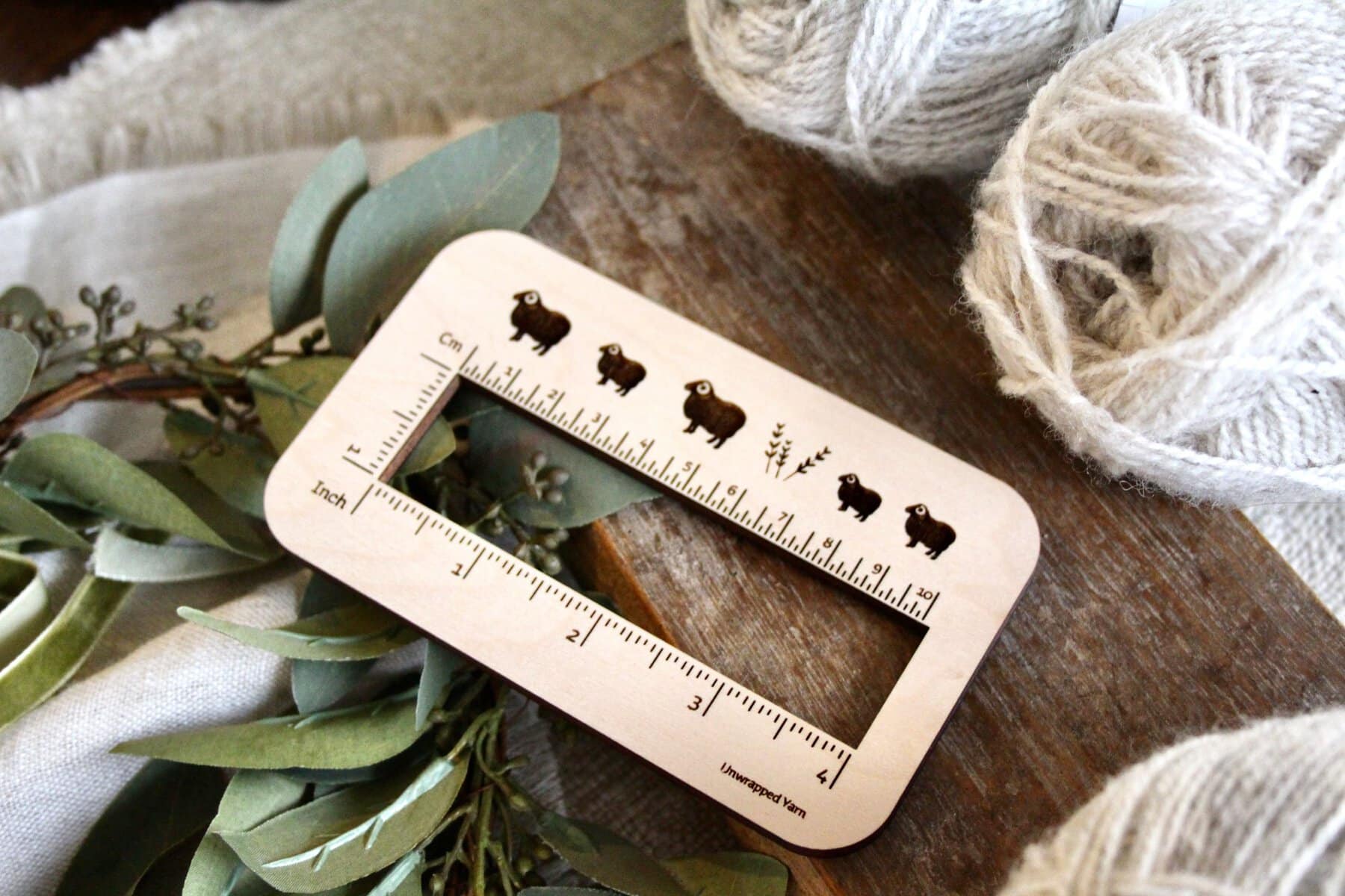 Swatch Gauge Measurement Tool with Sheep Design