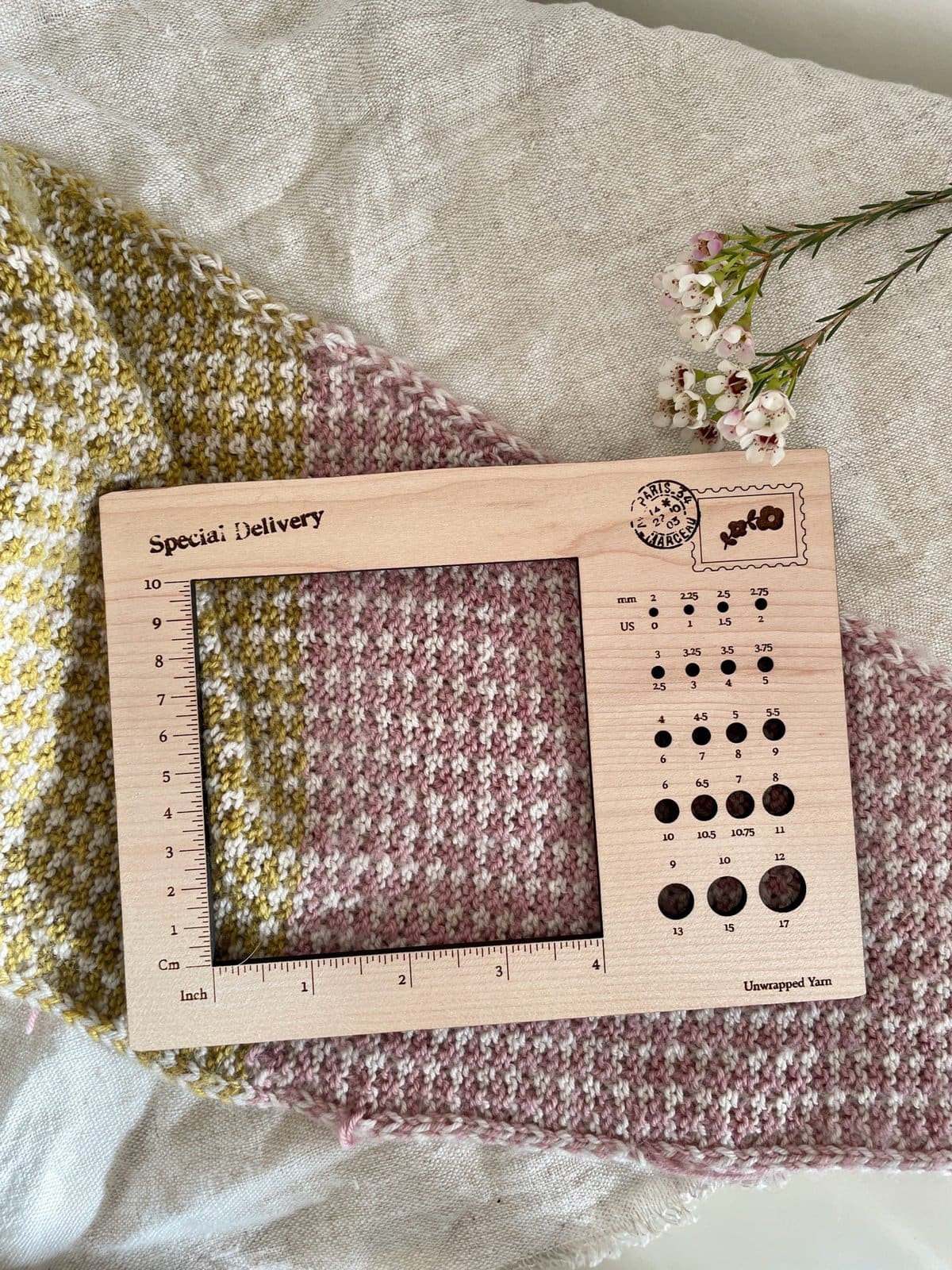 Paris Postage Swatch Gauge Ruler with Needle Gauge - Image 2