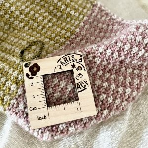 1-inch Swatch Gauge Ruler with Paris Postmark
