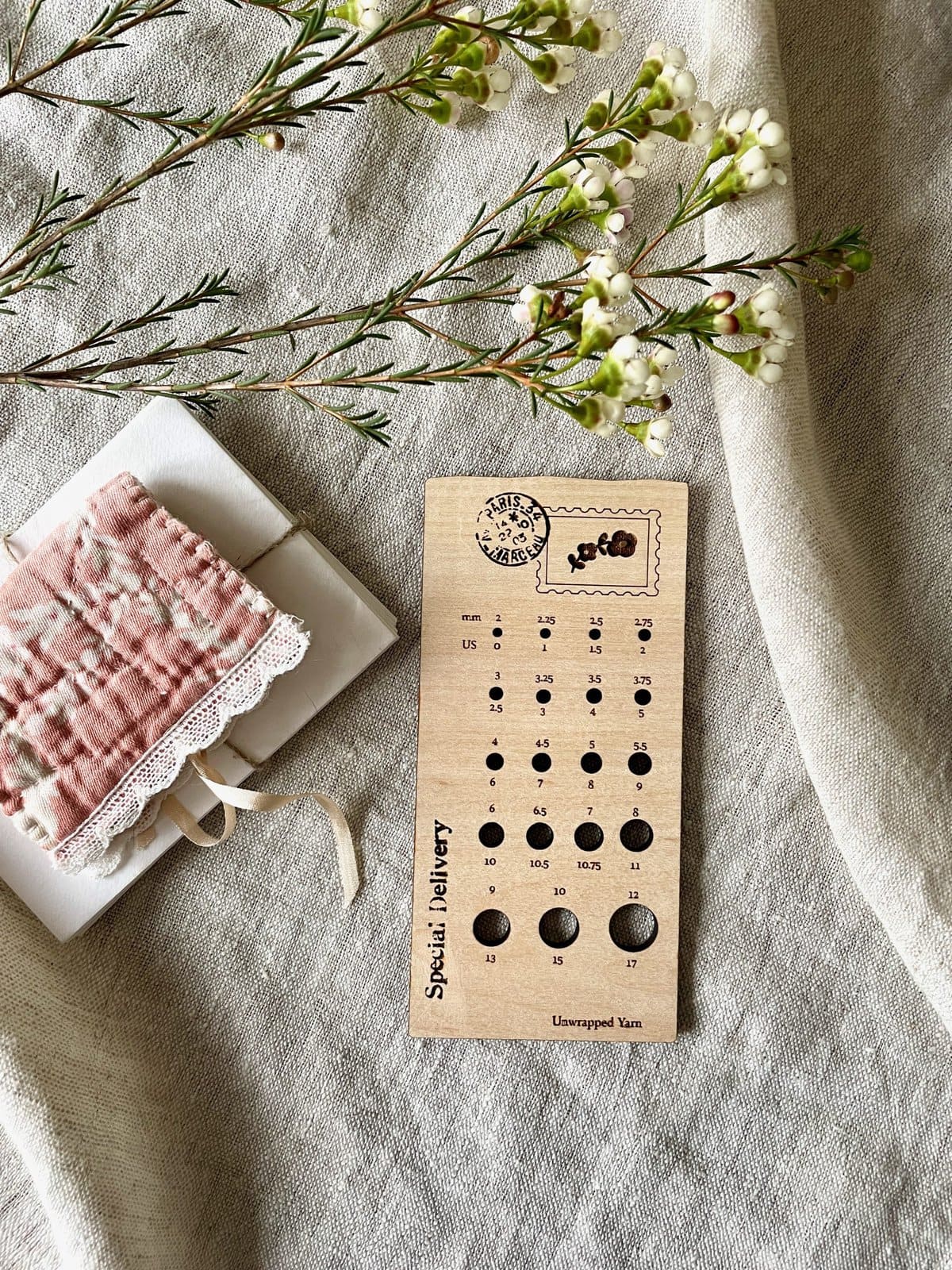 Special Delivery Knitting Needle Gauge