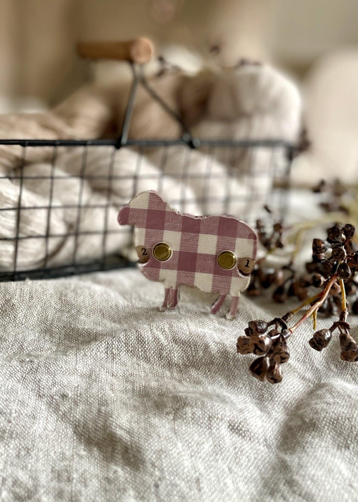 Gingham Sheep Row Counter - Image 4