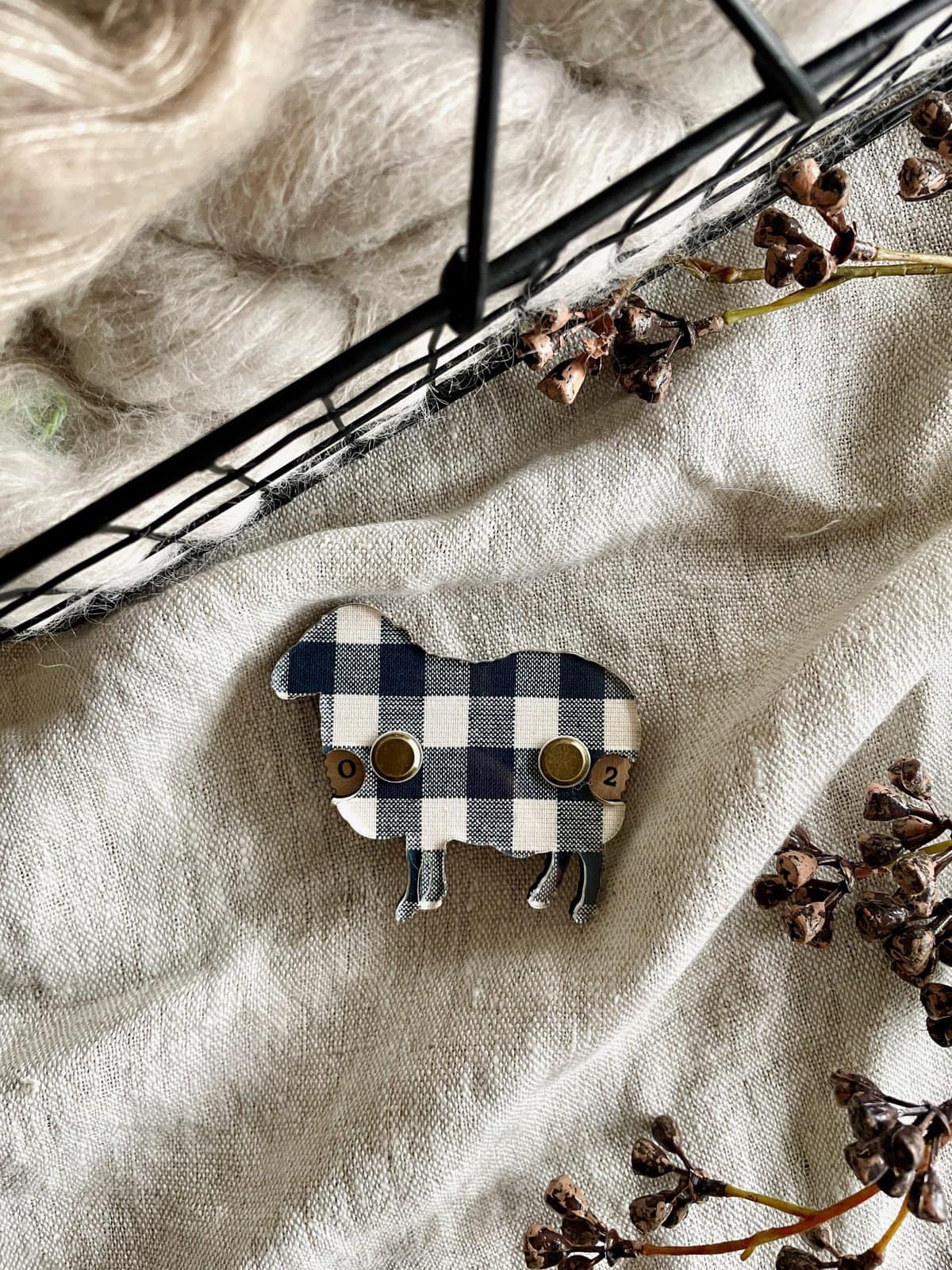 Gingham Sheep Row Counter - Image 3