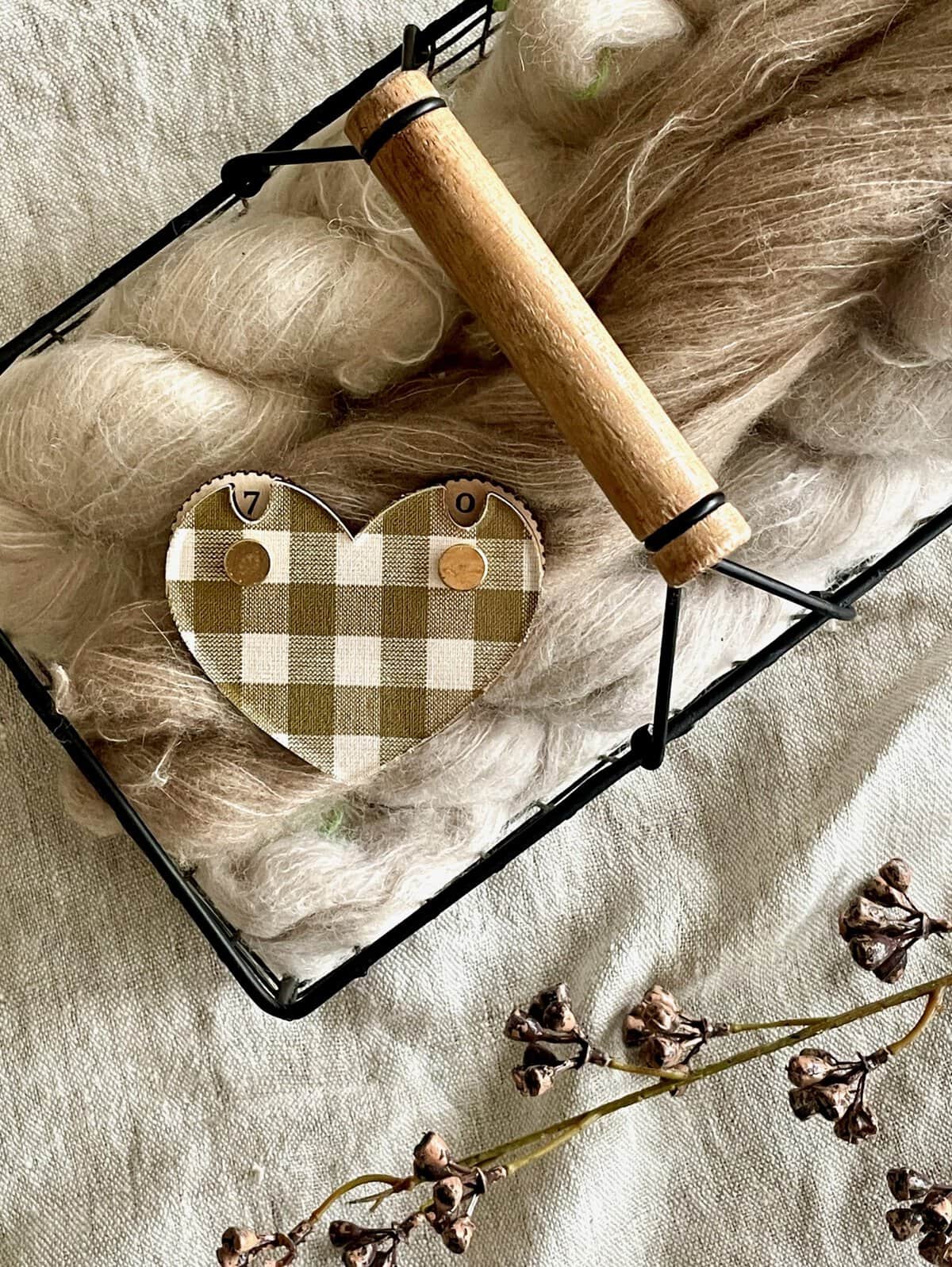 Gingham Heart Row Counter
