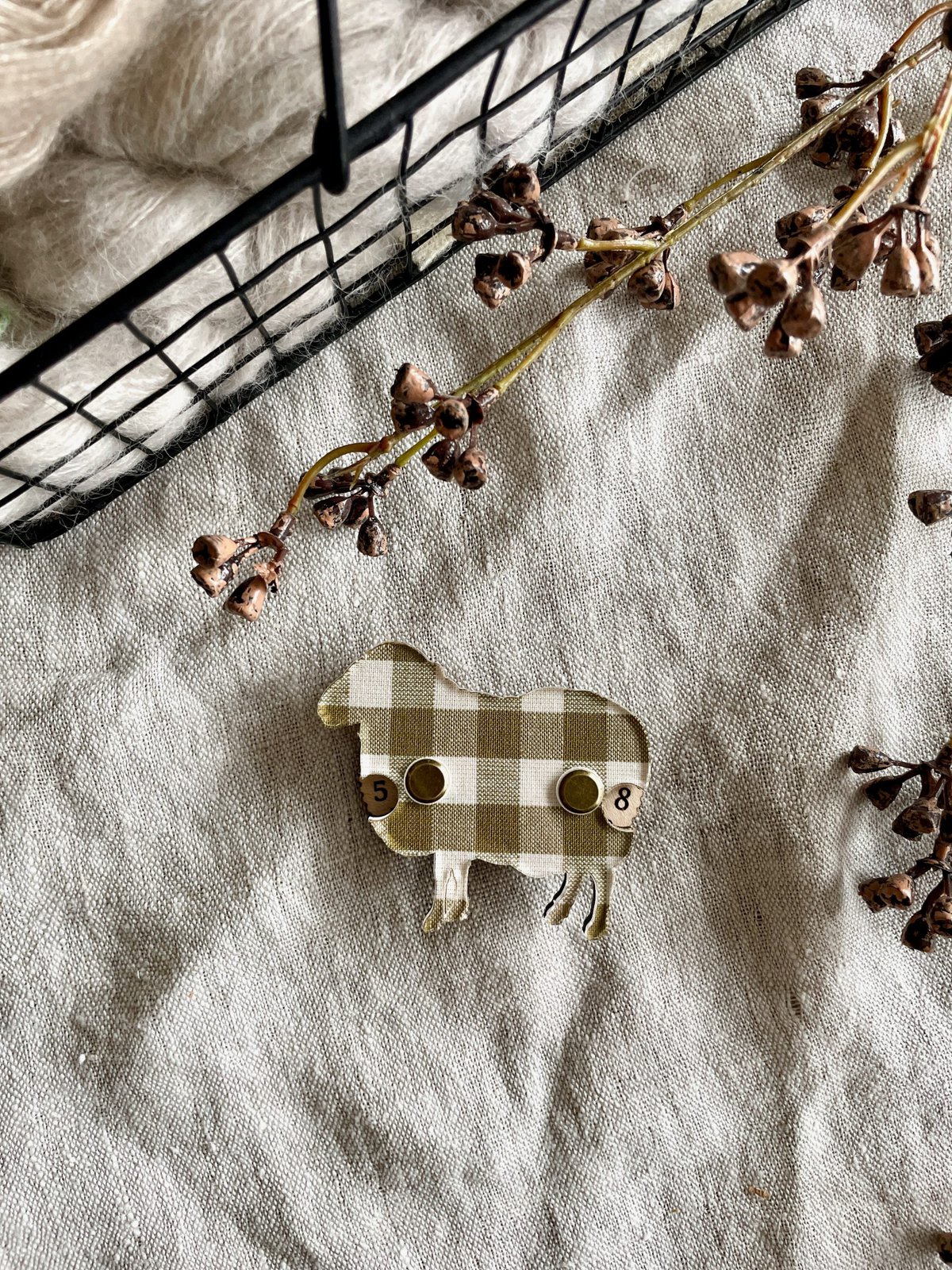 Gingham Sheep Row Counter - Image 2