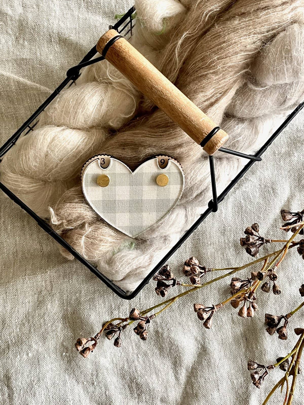 Gingham Heart Row Counter - Image 2