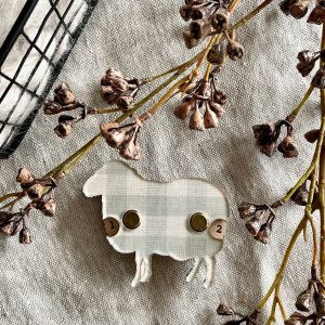Gingham Sheep Row Counter