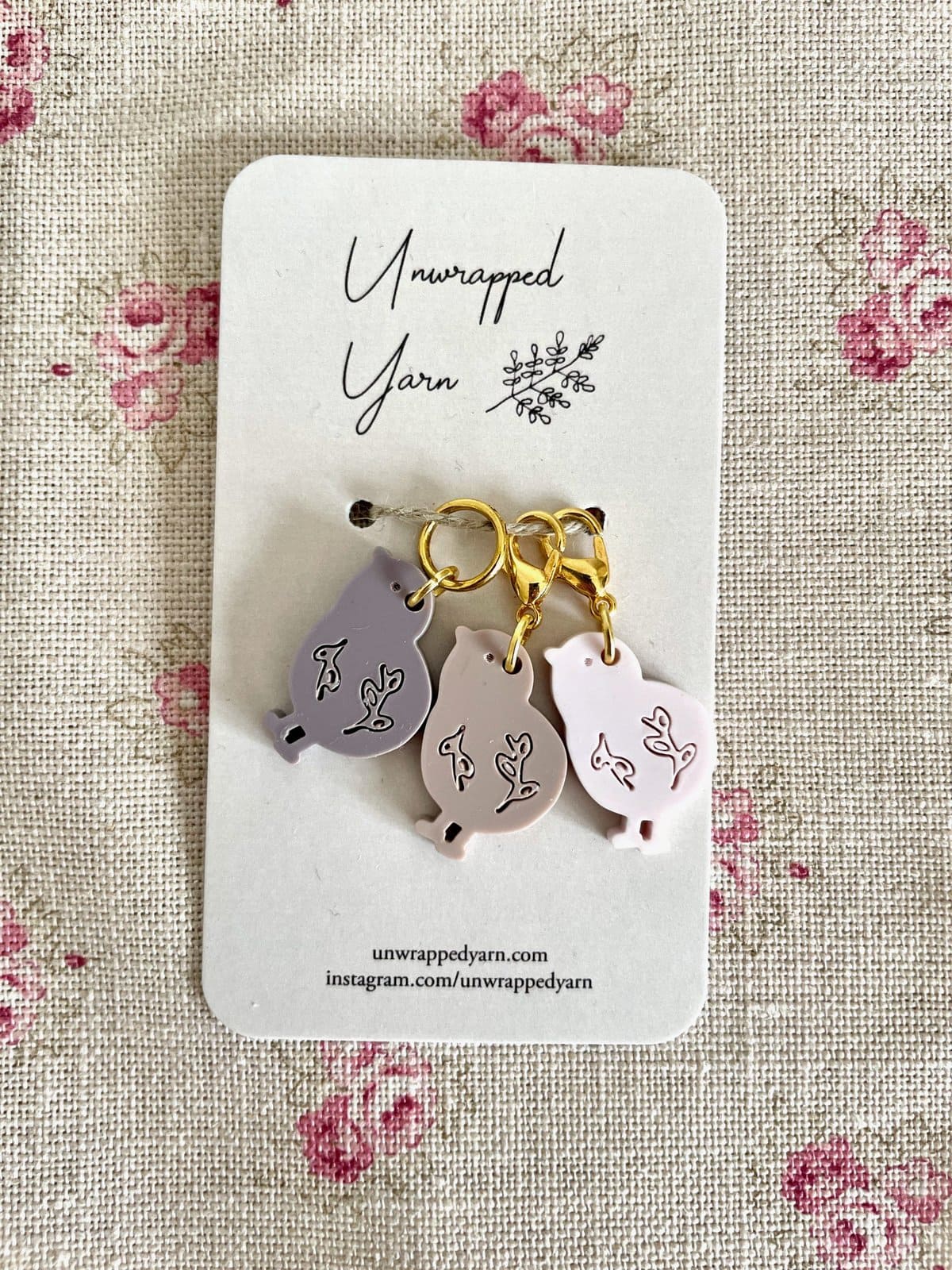 The Pink Collection of Chick Stitch Markers/Progress Keepers - Image 2