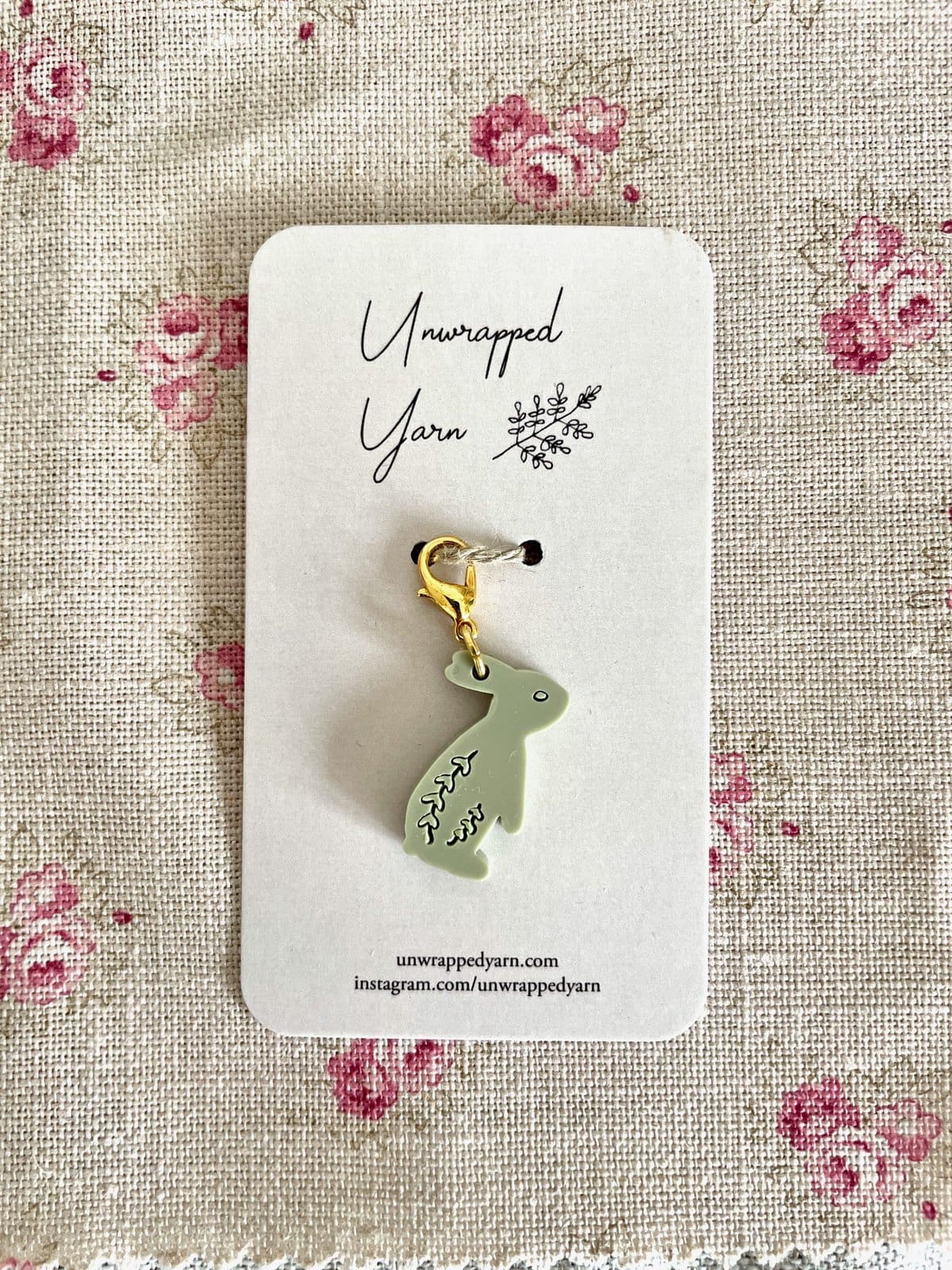 Sage the Rabbit Stitch Marker/Progress Keeper