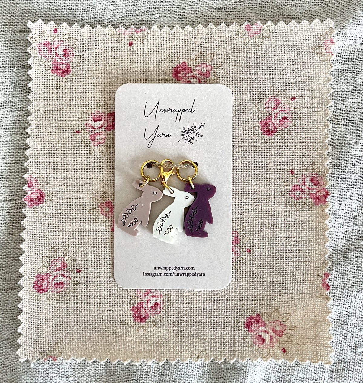 Pink Collection of Rabbit Stitch Markers/Progress Keepers