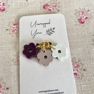 The Pink Collection of Tiny Flower Stitch Markers/Progress Keepers