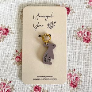 Lavender the Rabbit Stitch Marker/Progress Keeper