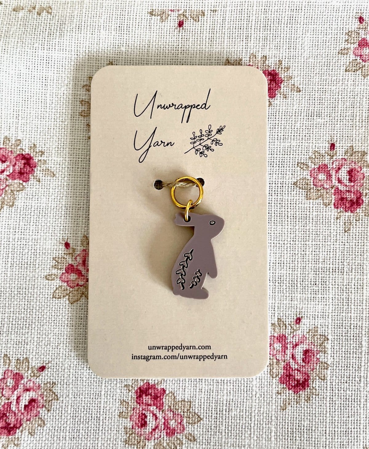Lavender the Rabbit Stitch Marker/Progress Keeper