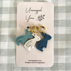 The Blue Collection of Rabbit Stitch Markers/Progress Keepers