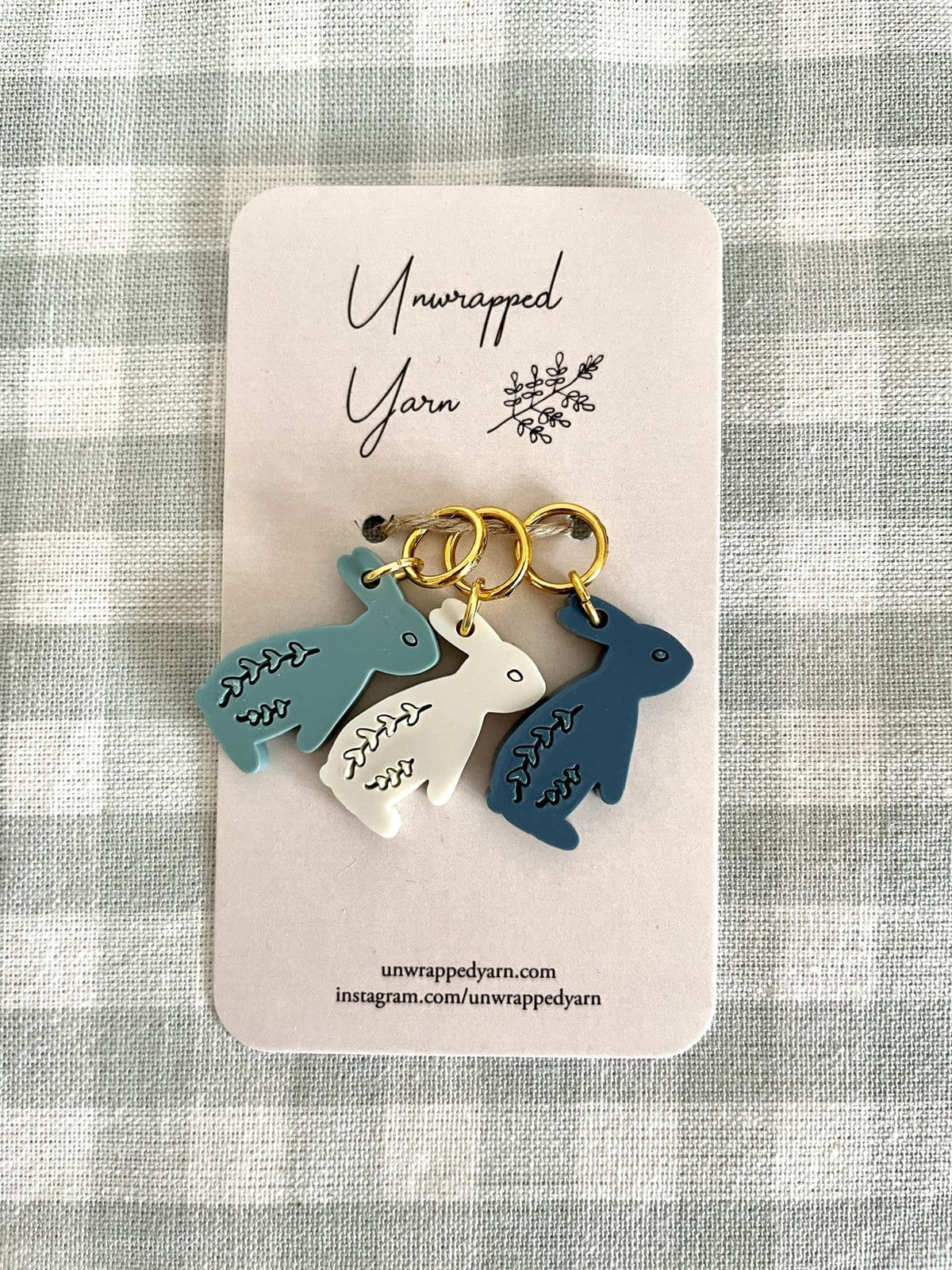 The Blue Collection of Rabbit Stitch Markers/Progress Keepers