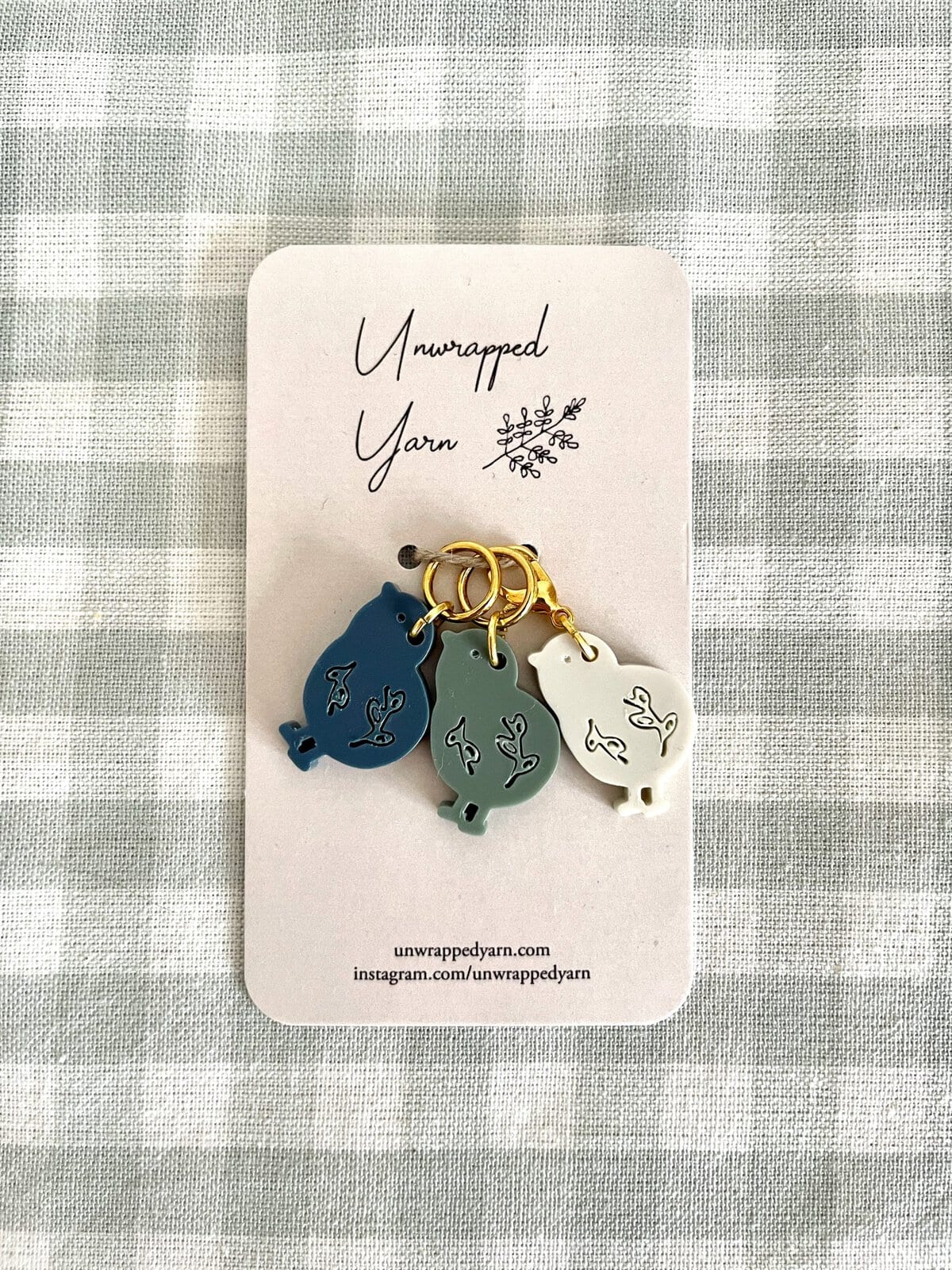 The Blue Collection of Chick Stitch Markers/Progress Keepers