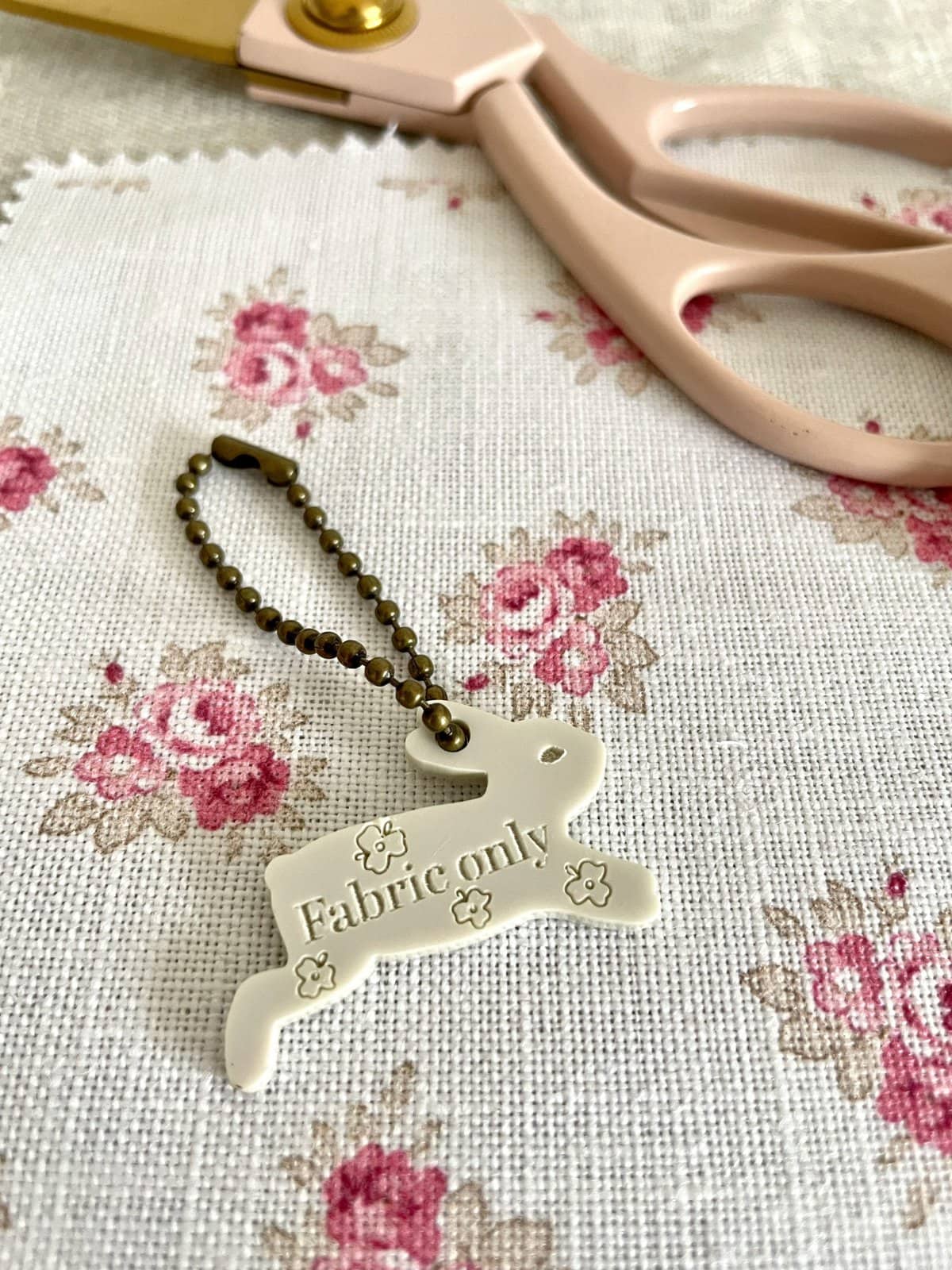 Fabric Only Rabbit Scissor Charm - Image 3