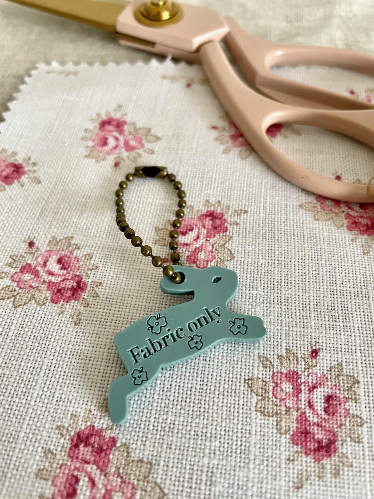 Fabric Only Rabbit Scissor Charm - Image 4