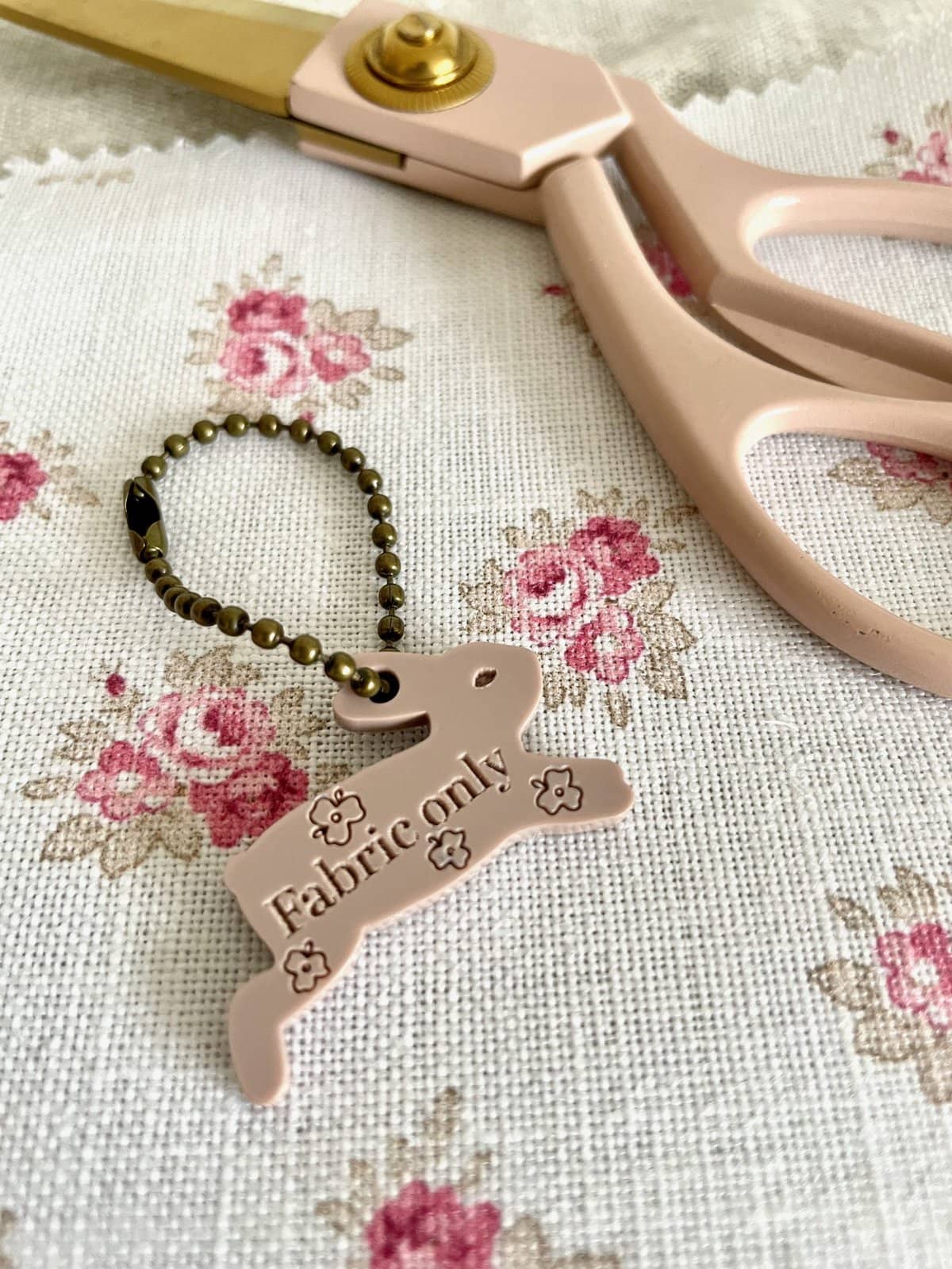 Fabric Only Rabbit Scissor Charm - Image 2