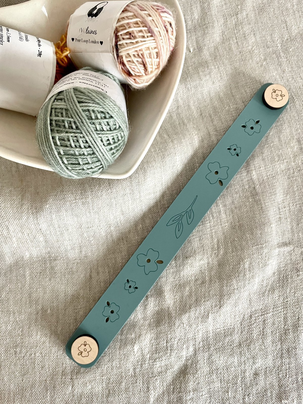 Floral Duck Egg Blue Pattern Tracker - Image 2