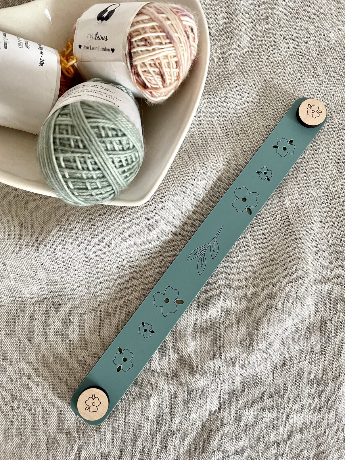 Floral Duck Egg Blue Pattern Tracker