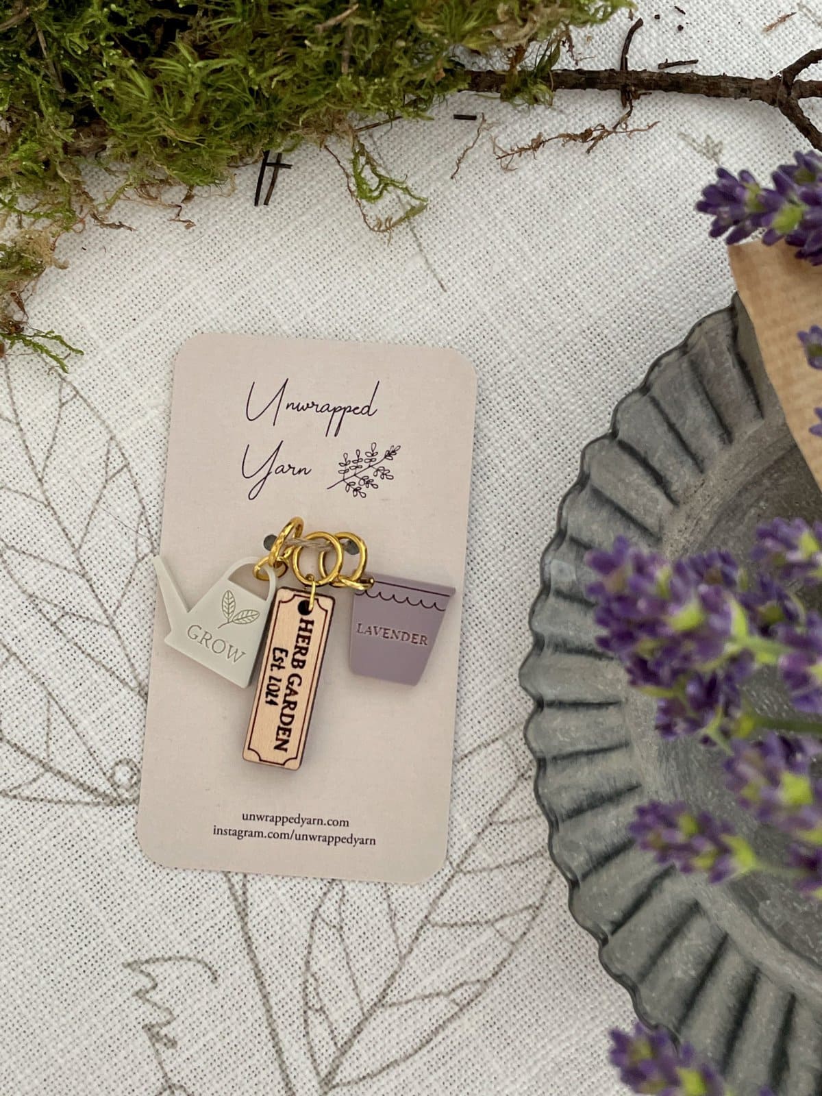 Herb Garden Stitch Marker/Progress Keeper Set - Image 2