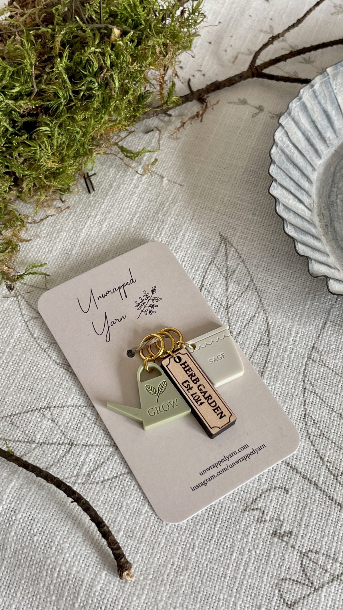 Herb Garden Stitch Marker/Progress Keeper Set - Image 4