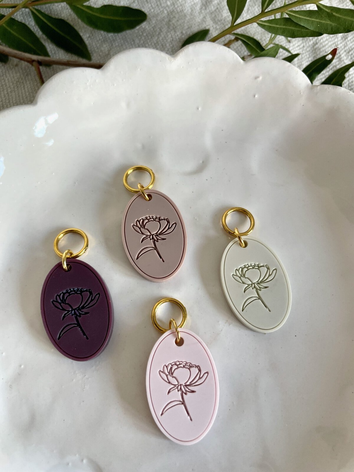 Peony Stitch Marker/Progress Keeper