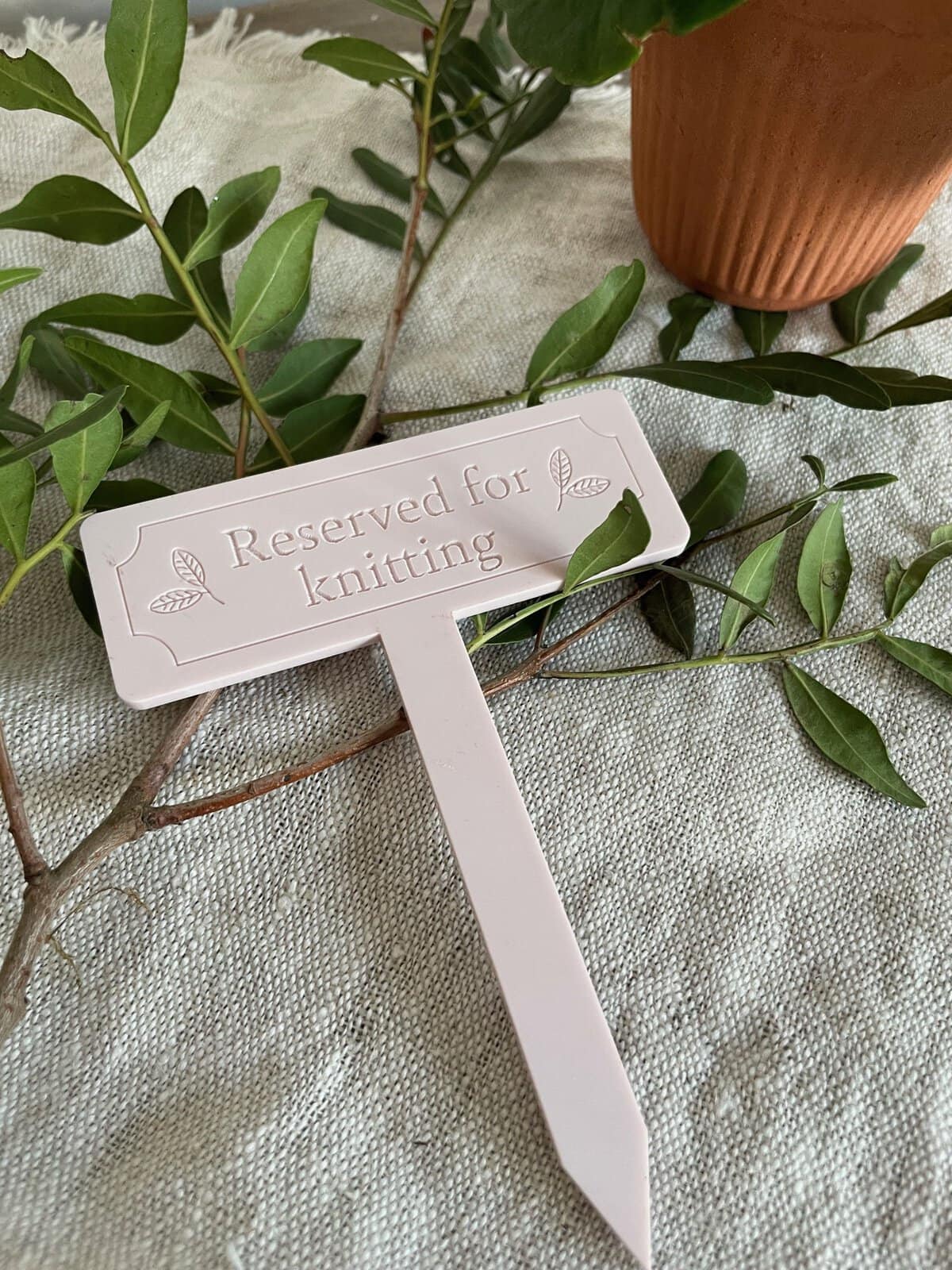 Reserved for Knitting Sign