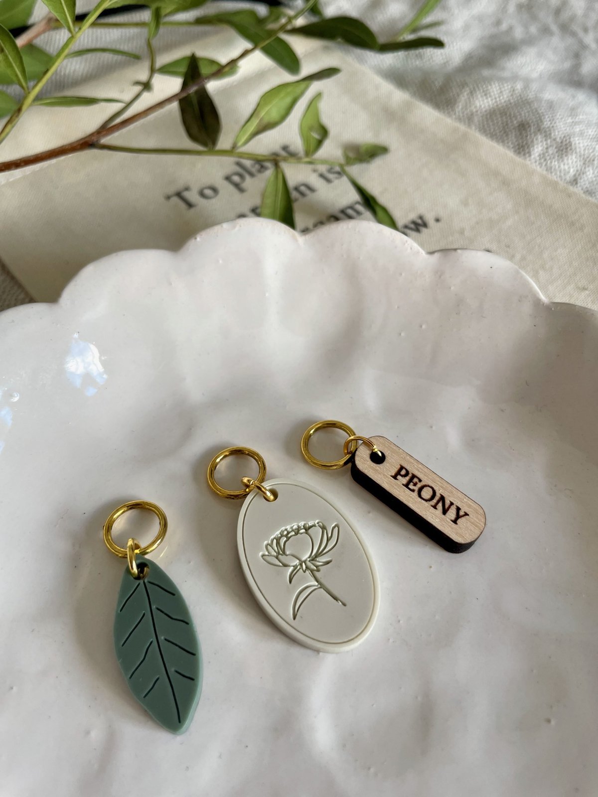 Peony Stitch Marker/Progress Keeper Set - Image 4