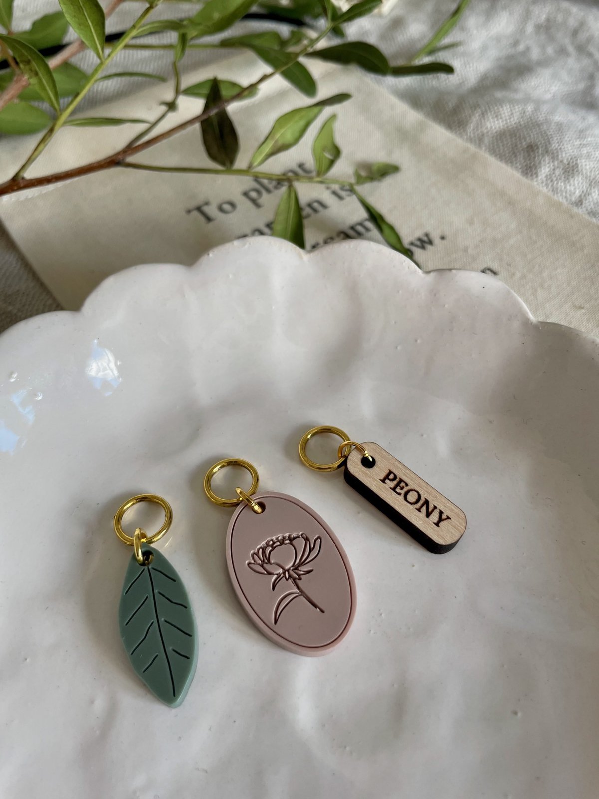 Peony Stitch Marker/Progress Keeper Set - Image 2