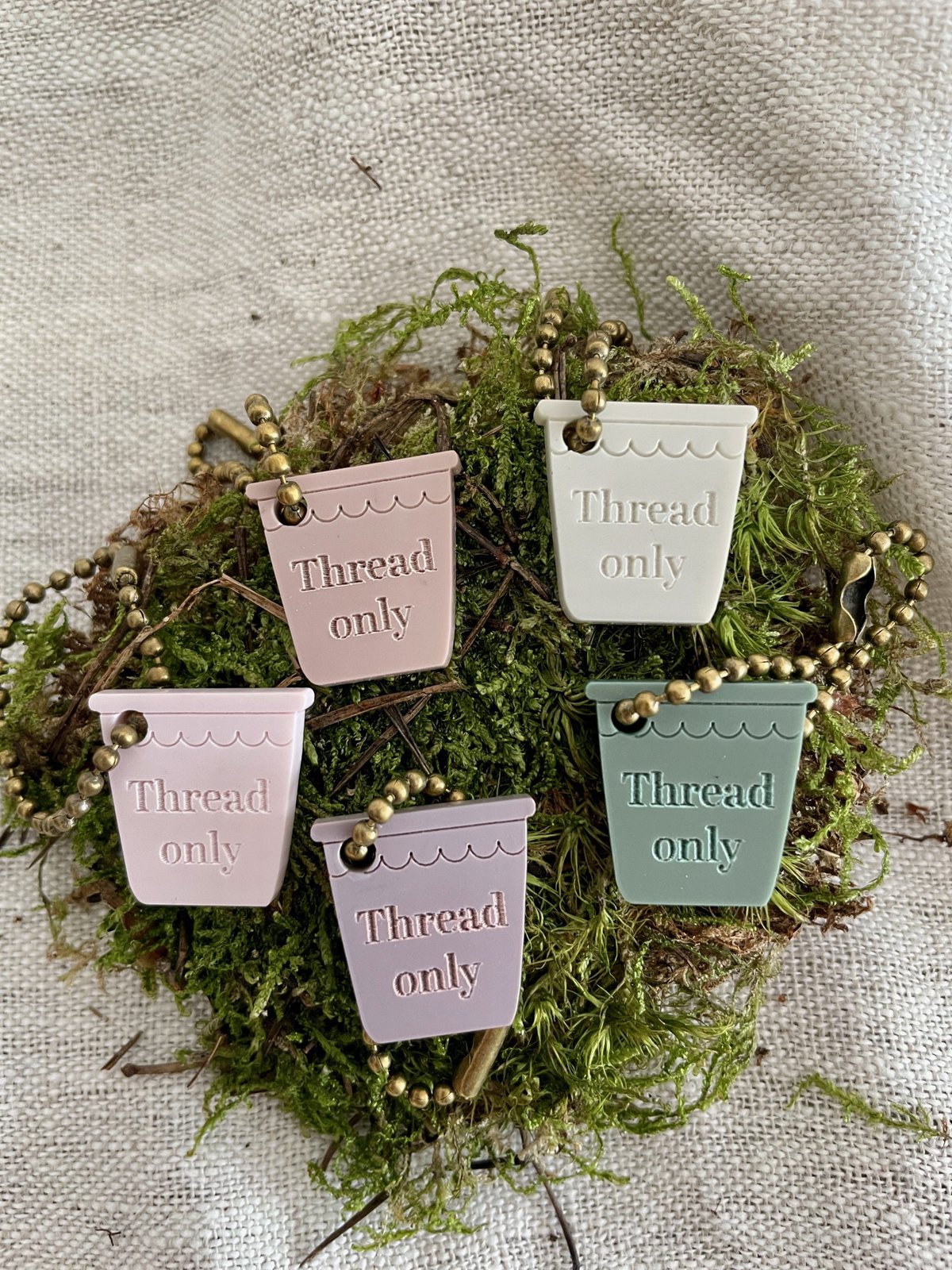 Thread Only Flower Pot Scissor Charm - Image 2