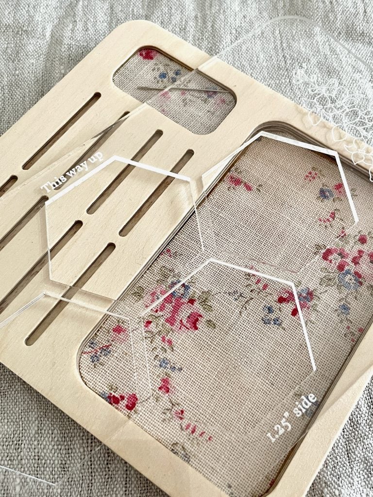 acrylic hexagon template for english paper piecing