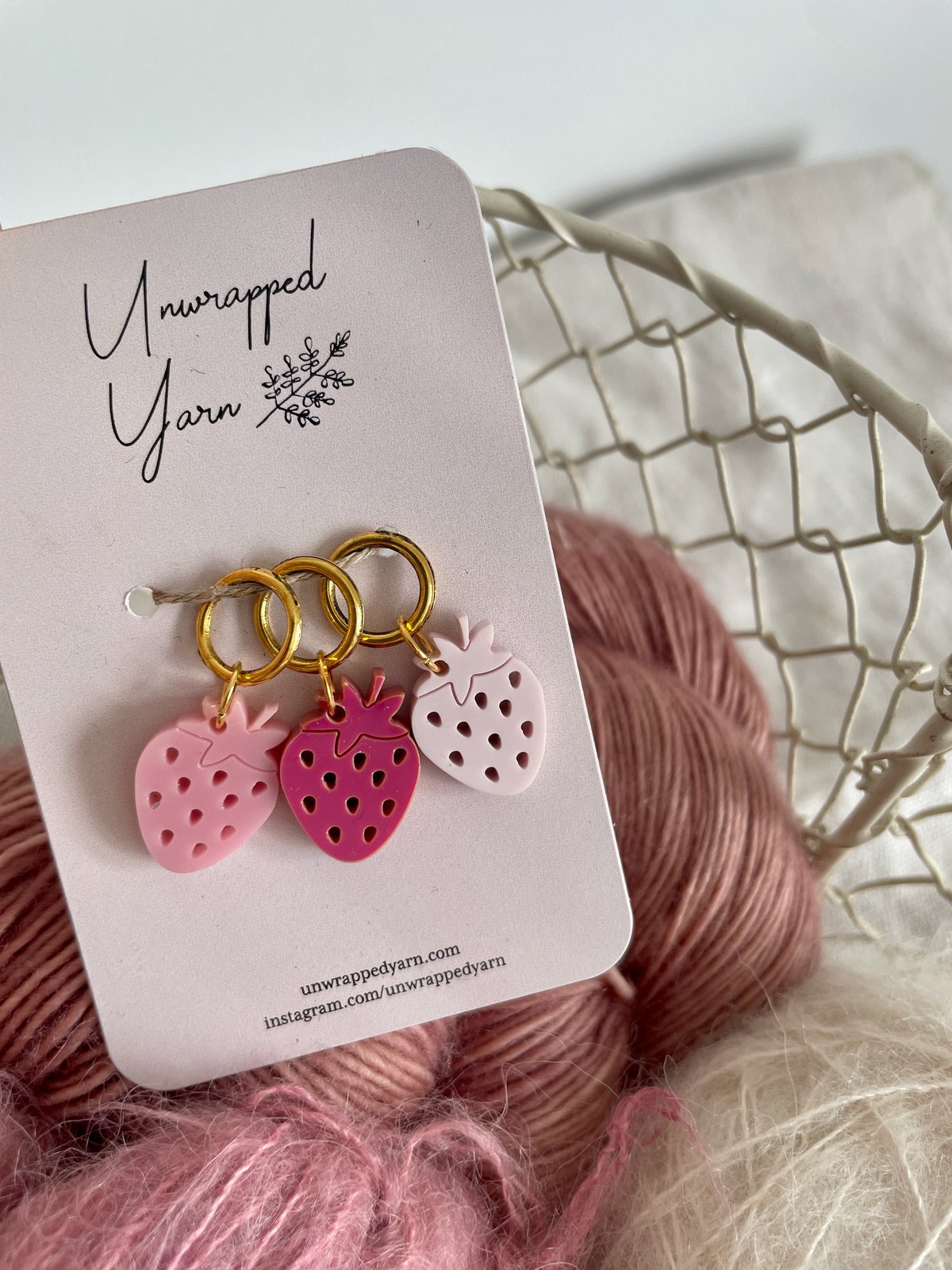 Strawberry Stitch Marker Set