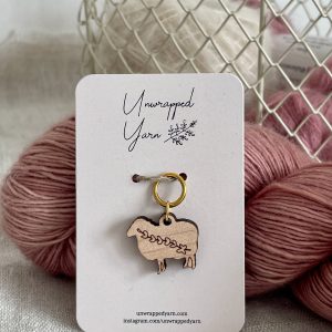 Wooden Sheep Stitch Marker