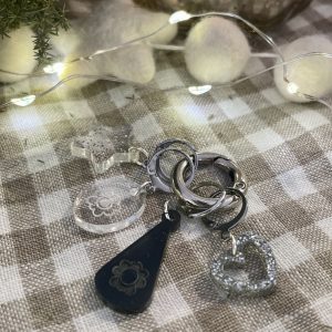 Smoked Grey and Silver Bag Charm - 4
