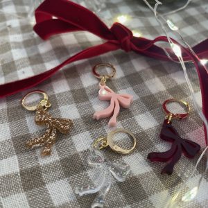 Festive Bow Stitch Marker Set