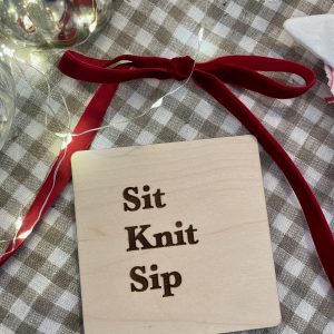 Sit Knit Sip Coaster