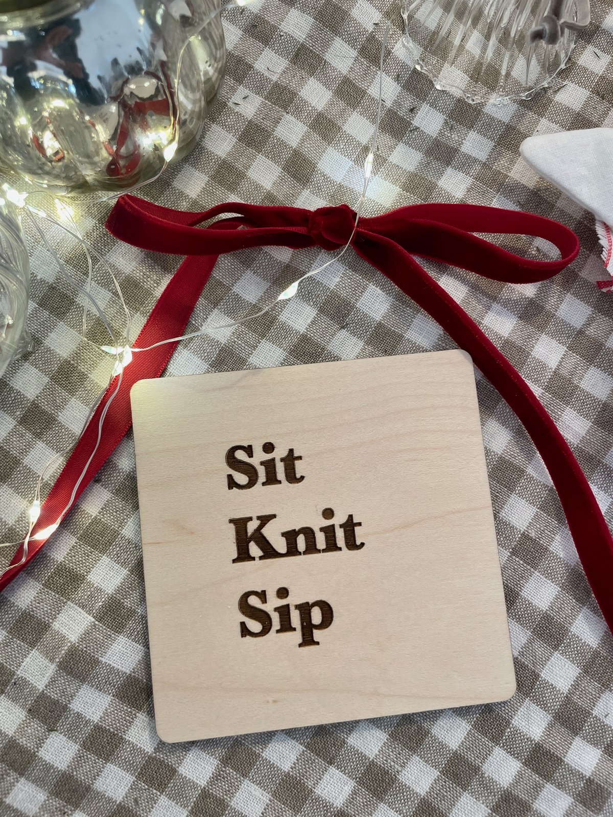 Sit Knit Sip Coaster