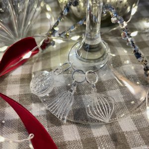 The White Company Inspired Wine Glass Stitch Marker Charm