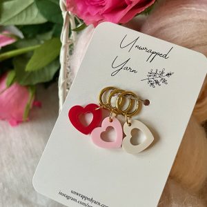 Three Hearts Stitch Marker Set